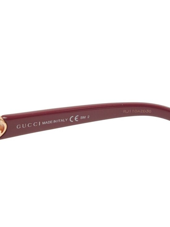 Gucci Interlocking Heart Bordeaux Plastic Eyewear